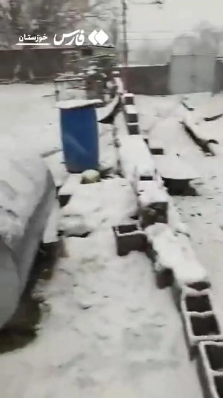 در خوزستان برف بارید!